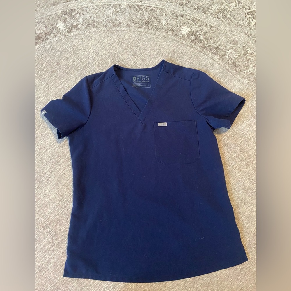Figs Catarina scrub top Size small navy